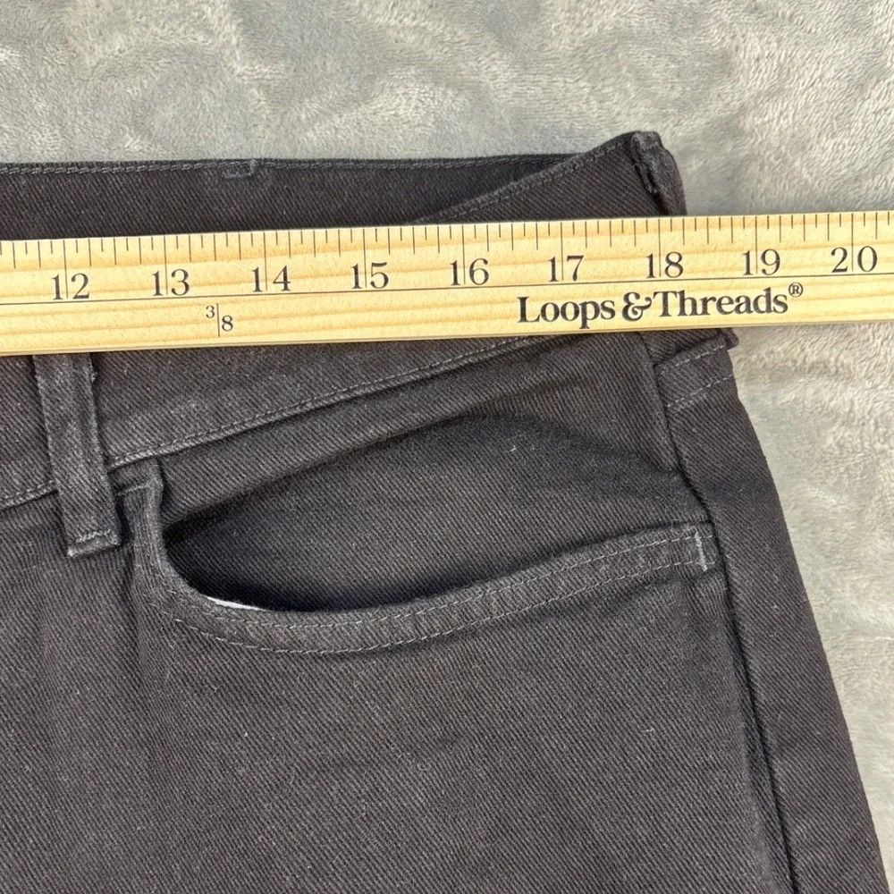 Lee Jeans Mens 36x30 Dungarees Slim Fit Black Stretch Denim EUC